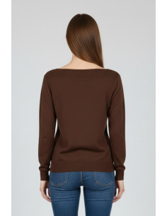Fresh Flower maglia in misto viscosa con scollo a barchetta ff604 [b92f8600] 2