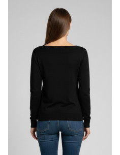 Fresh Flower maglia in misto viscosa con scollo a barchetta ff604 [cb2f9367] 2