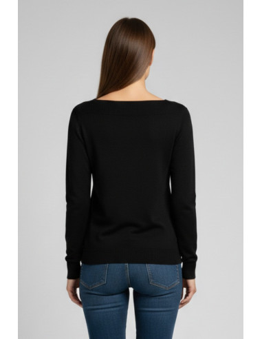 Fresh Flower maglia in misto viscosa con scollo a barchetta ff604 [1209d06a]