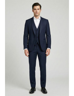 Privat Fashion abito con petto in raso e gilet monetraso-ab212/3p [dff8c577]
