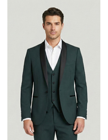 Privat Fashion abito con petto in raso e gilet monetraso-ab212/3p [a86abbfa]