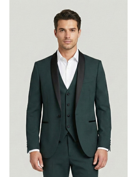 Privat Fashion abito con petto in raso e gilet monetraso-ab212/3p [a86abbfa]