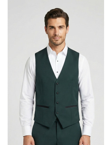 Privat Fashion abito con petto in raso e gilet monetraso-ab212/3p [1a273de0]