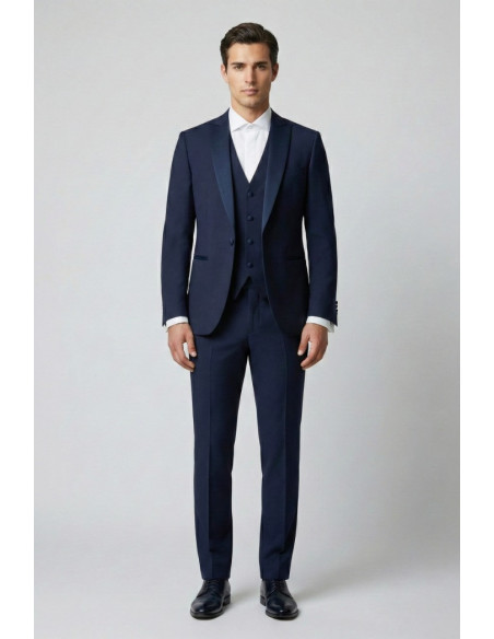 Privat Fashion abito con petto in raso e gilet monetraso-ab213/3p [a7f5ed6c]