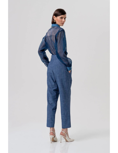 Fracomina pantalone carrot chino in Principe di Galles fr26sv4008w645o2 [931632d8]