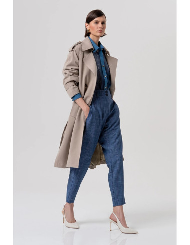 Fracomina pantalone carrot chino in Principe di Galles fr26sv4008w645o2 [215bb4c2]