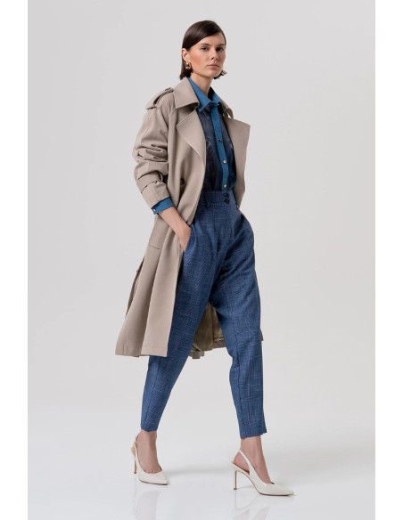 Fracomina pantalone carrot chino in Principe di Galles fr26sv4008w645o2 [215bb4c2]