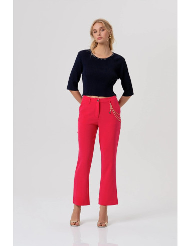 Fracomina pantalone bootcut modello chino fr26sv4004w83001 [e37bc929]