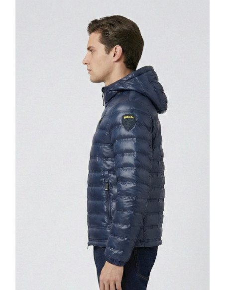 Blauer giubbetto termosaldato con cappuccio Charles 26sbluc02179-007104 [3c8abbe1]