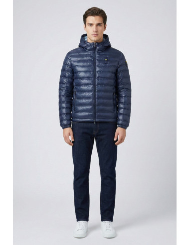 Blauer giubbetto termosaldato con cappuccio Charles 26sbluc02179-007104 [8ec73dfb]