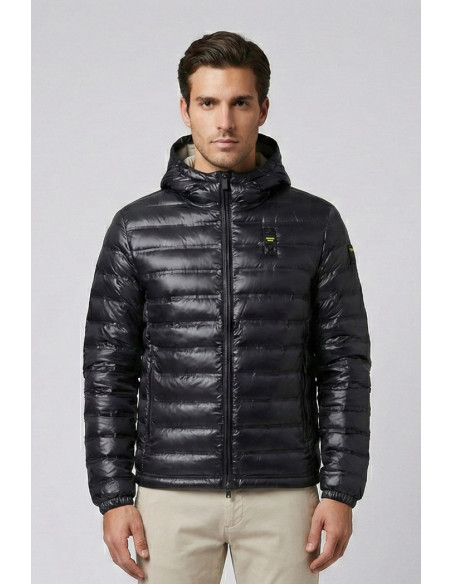 Blauer giubbetto termosaldato con cappuccio Charles 26sbluc02179-007104 [55b0fa66]