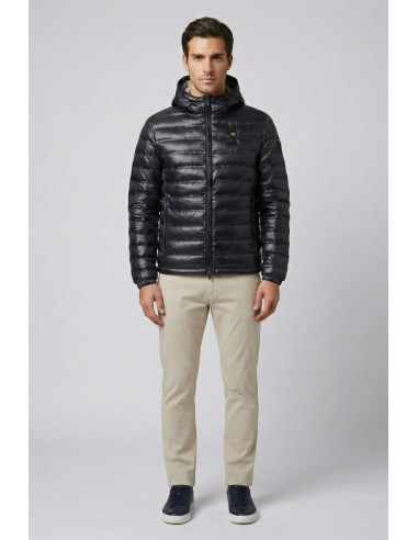 Blauer giubbetto termosaldato con cappuccio Charles 26sbluc02179-007104 [3edb3f71]