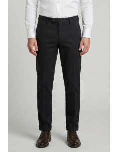 Squad2 pantalone chino con trama diagonale e risvolto napoli126092 [4760ac15]