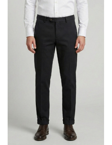 Squad2 pantalone chino con trama diagonale e risvolto napoli126092 [4760ac15]