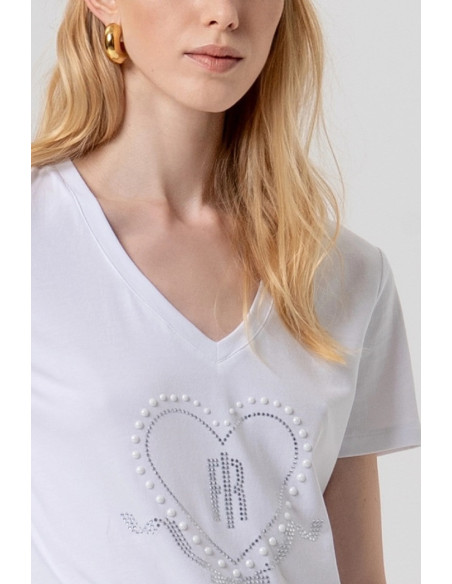 Fracomina t-shirt maniche corte in jersey fp26st3007j401n5 [3ad71076]