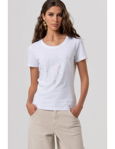 Fracomina t-shirt maniche corte in jersey fp26st3002j401n5 [c1f0eb65]