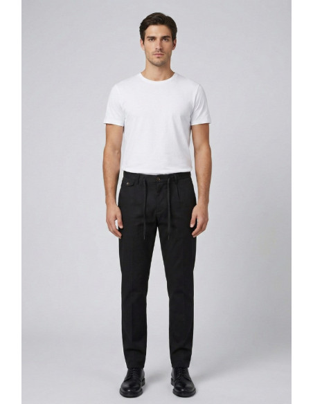 Squad2 pantalone chino in misto cotone con coulisse e risvolto Gaber126033 [51560607]