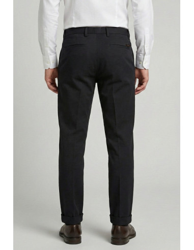 Squad2 pantalone chino con trama diagonale e risvolto Napoli126092 [9e46ef18]