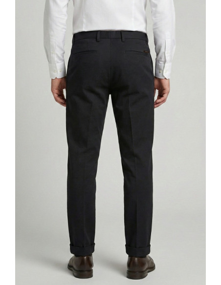 Squad2 pantalone chino con trama diagonale e risvolto Napoli126092 [9e46ef18]
