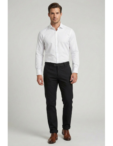 Squad2 pantalone chino in punto milano con risvolto Napoli126032 [c96e8e70]