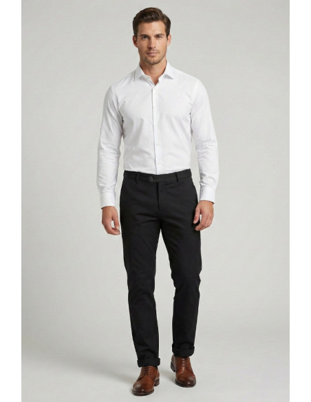 Squad2 pantalone chino in punto milano con risvolto Napoli126032 [c96e8e70]