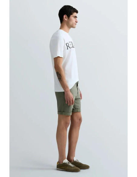 Replay t-shirt girocollo in jersey di cotone con stampa lettering m3099-2660 [02d49755]