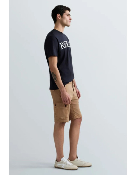Replay t-shirt girocollo in jersey di cotone con stampa lettering m3099-2660 [99ca2d53]