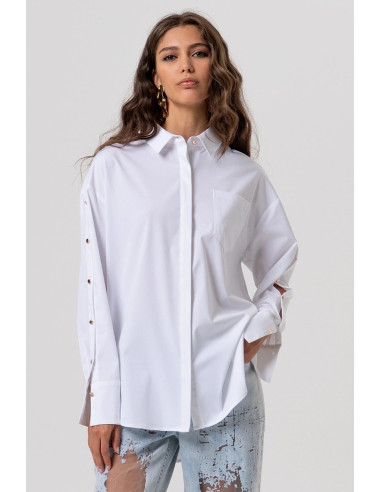 Fracomina camicia over in popeline fp26st6005w83301 [bba29bd5]