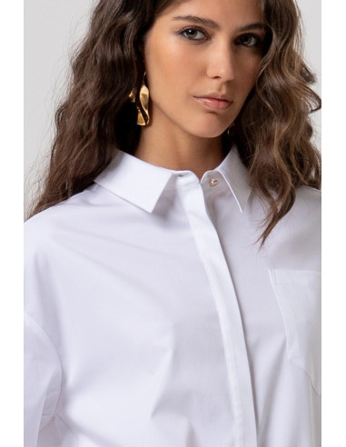 Fracomina camicia over in popeline fp26st6005w83301 [6284d8d8]