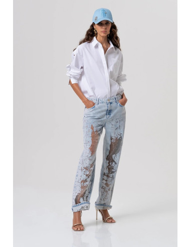 Fracomina camicia over in popeline fp26st6005w83301 [67d49fc6]