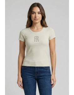Fracomina t-shirt slim a costine fp26st3001j42701 [153c1c5a]