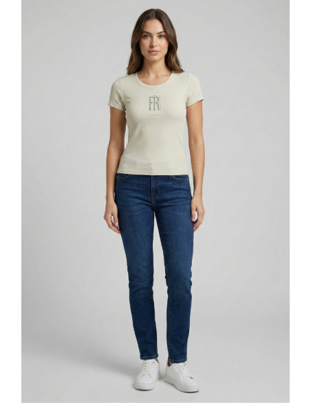Fracomina t-shirt slim a costine fp26st3001j42701 [7b079e53]