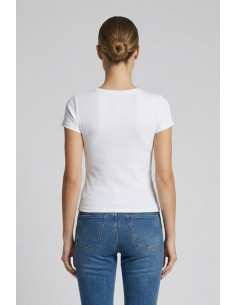 Fracomina t-shirt slim a costine fp26st3001j42701 [31eabb53] 2