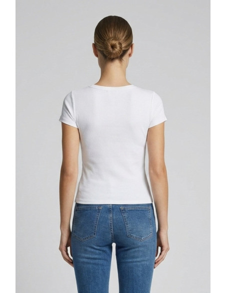 Fracomina t-shirt slim a costine fp26st3001j42701 [e8ccf85e]