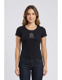 Fracomina t-shirt slim a costine fp26st3001j42701 [1ae803df]