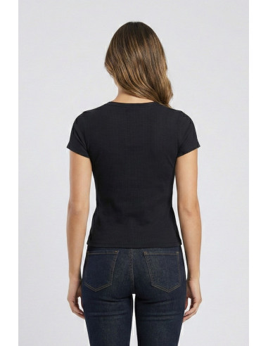 Fracomina t-shirt slim a costine fp26st3001j42701 [c3ce40d2]