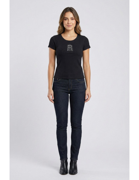 Fracomina t-shirt slim a costine fp26st3001j42701 [74d381d6]