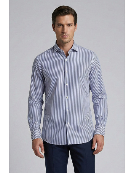 Paul Matthew camicia rigata custom fit in cotone 1715-cf11 [b3463dd7]