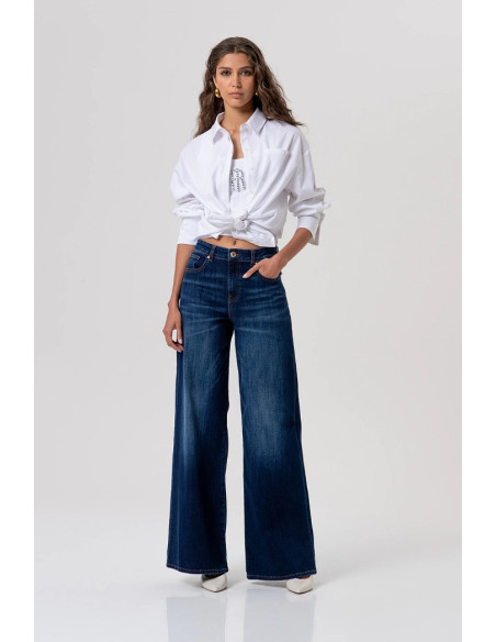 Fracomina jeans flare in denim con lavaggio medio fp26sv3015d46401 [fc89a971]