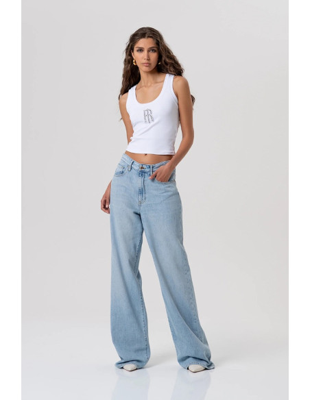 Fracomina jeans flare in denim con lavaggio medio fp26sv3023d41903 [749ed15c]