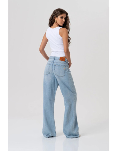 Fracomina jeans flare in denim con lavaggio medio fp26sv3023d41903 [1aa55355]