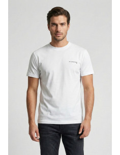 John Richmond t-shirt girocollo in cotone con logo sul petto uma25045ts [6bc26fde]