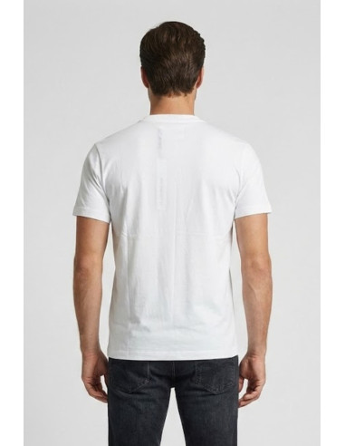 John Richmond t-shirt girocollo in cotone con logo sul petto uma25045ts [b2e42cd3]
