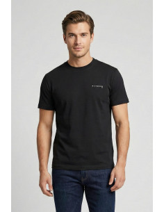 John Richmond t-shirt girocollo in cotone con logo sul petto uma25045ts [40c0d752]