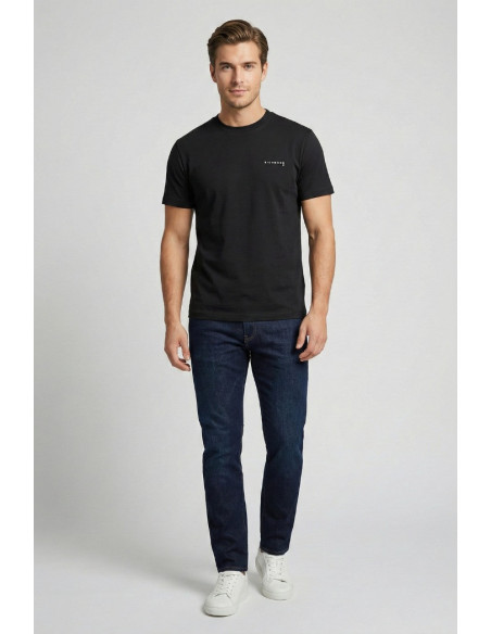 John Richmond t-shirt girocollo in cotone con logo sul petto uma25045ts [2efb555b]
