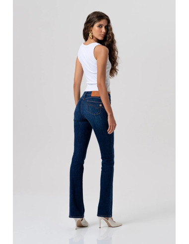 Fracomina jeans bootcut effetto push up in denim con lavaggio scuro fp26sv8020d46401 [0a8aa30f]