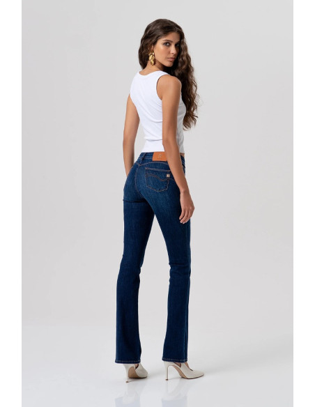 Fracomina jeans bootcut effetto push up in denim con lavaggio scuro fp26sv8020d46401 [0a8aa30f]