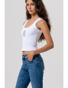 Fracomina jeans bootcut effetto push up in denim con lavaggio medio fp26sv8020d46002 [1cbc091d] 2