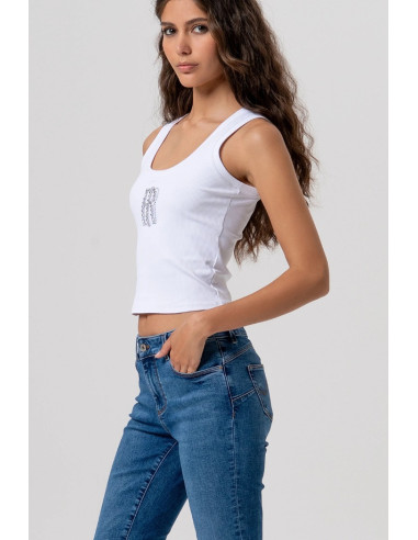 Fracomina jeans bootcut effetto push up in denim con lavaggio medio fp26sv8020d46002 [c59a4a10]