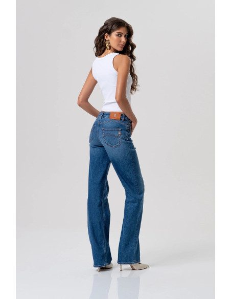 Fracomina jeans flare effetto push up in denim con lavaggio medio fp26sv8050d46002 [829ddb22]